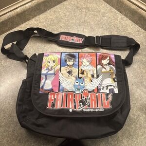 Fairy Tail Anime Messenger Bag Black Crossbody Shoulder Bag Bu Funimation